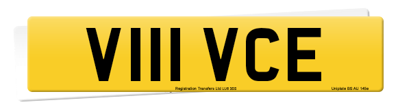 Registration number V111 VCE
